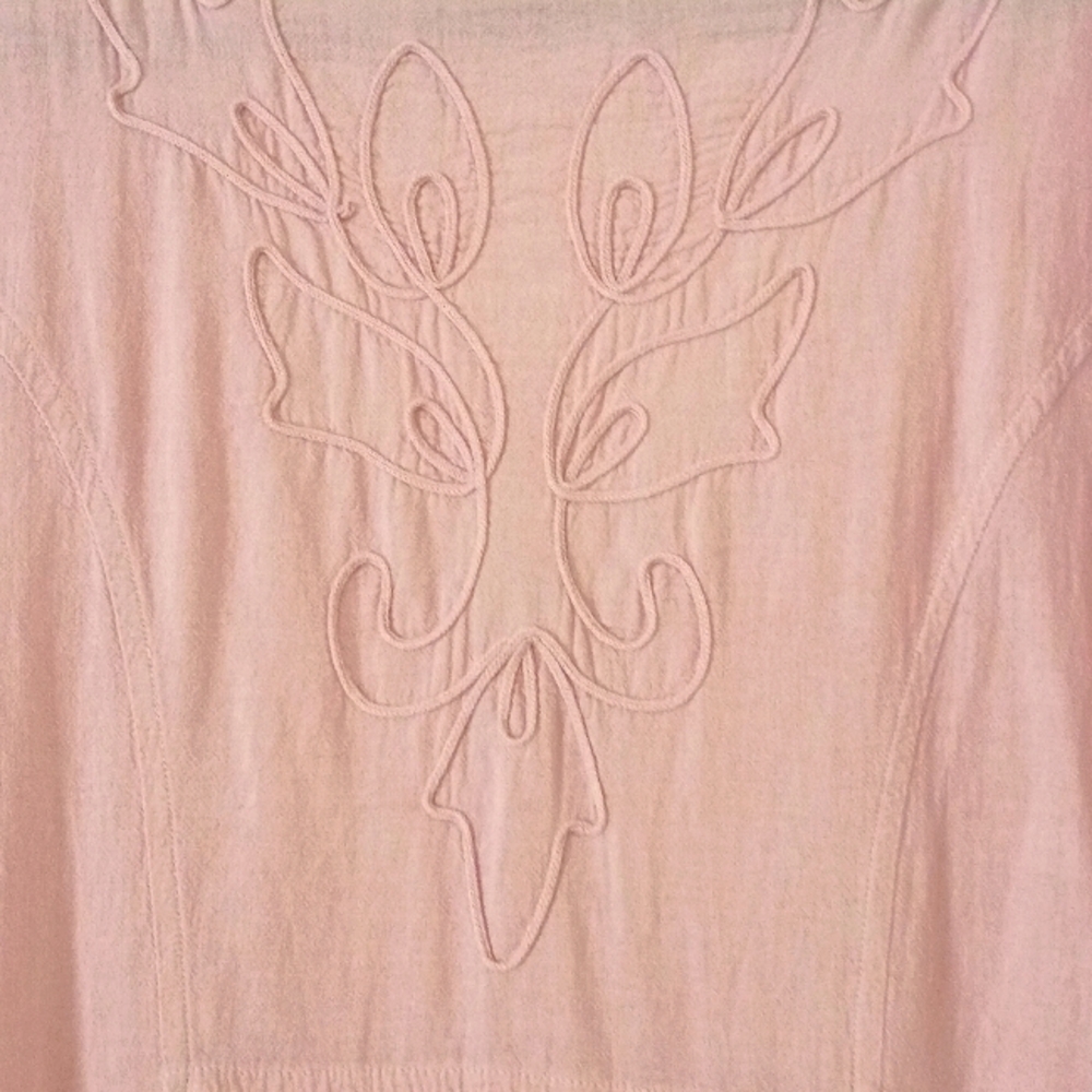 Soft Surroundings Embroidered  Button Front Lace Dress.Size l.Pit To Pit 23" - Picture 4 of 6